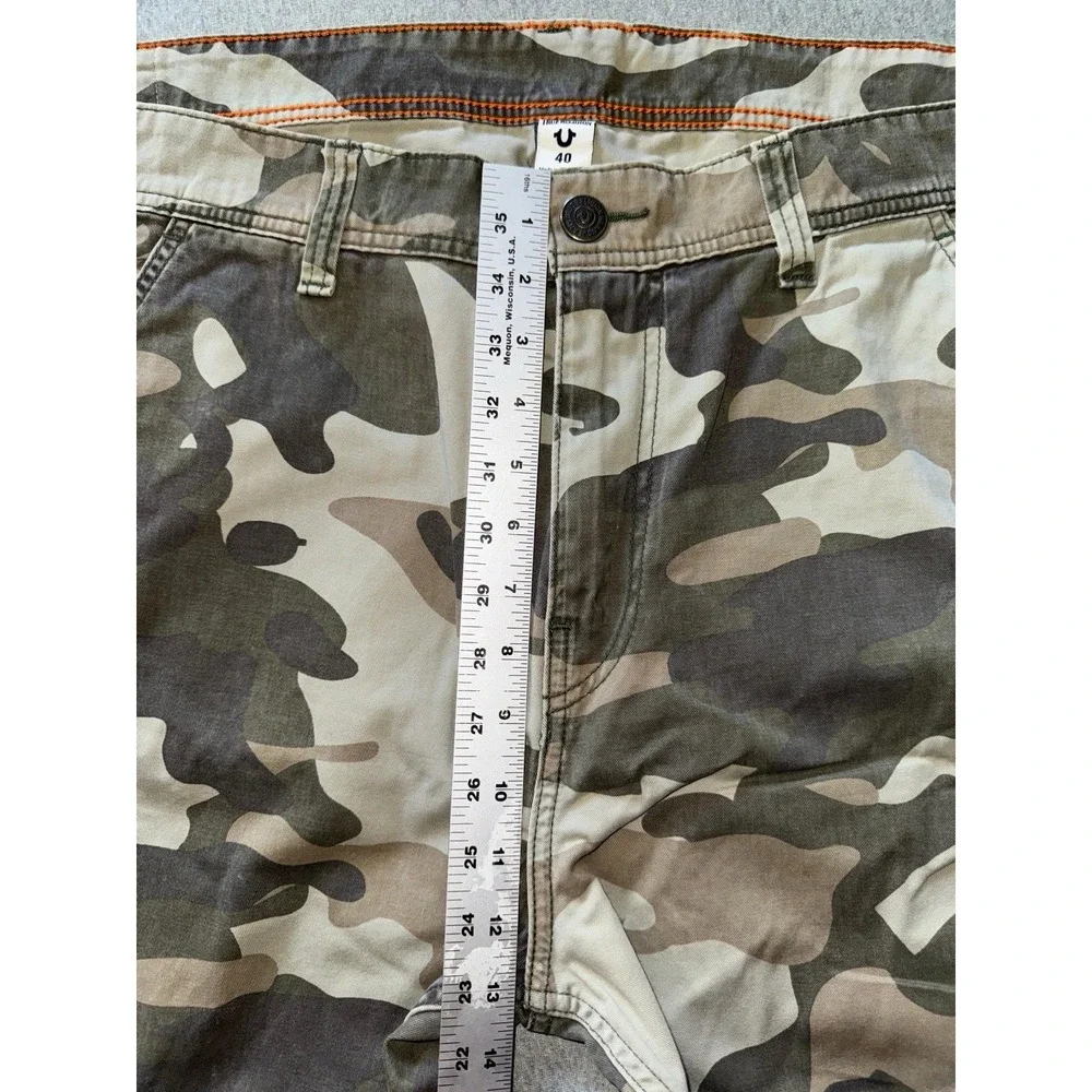 True Religion Men's Regular Fit Cargo Pants Camouflage‎ Army Sz 40